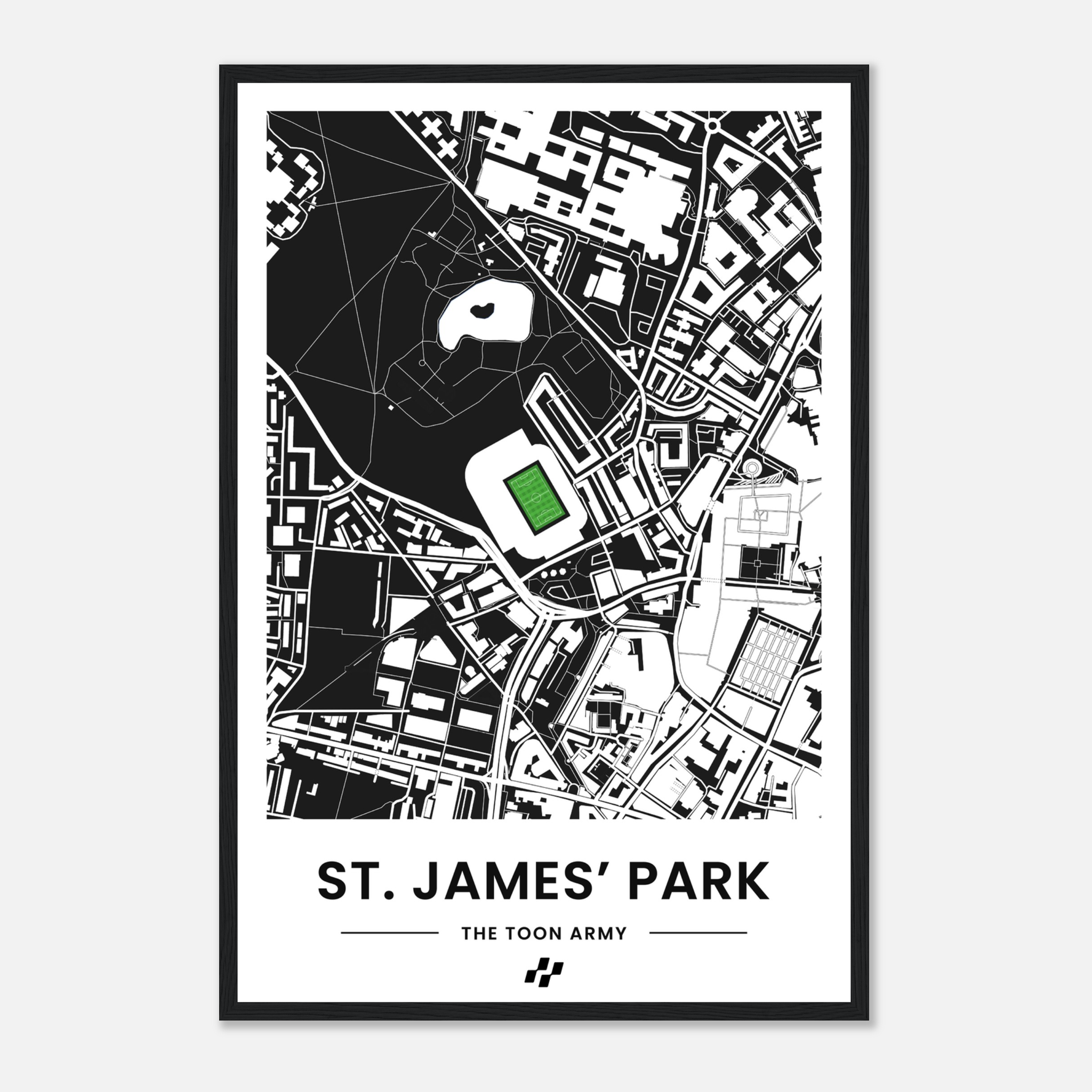St James' Park Stadium Map Poster - Newcastle United – Sport Storiez
